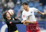 Fussball 1. Bundesliga: Hamburg - Dortmund, Zweikampf