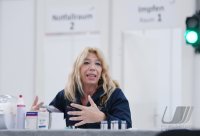 Pressekonferenz im Impfzentrum Paul Horn Arena Tuebingen