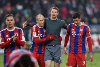 Fussball 1. Bundesliga Saison 14/15: JUBEL FC Bayern Muenchen