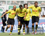 Fussball 1. Bundesliga: Moenchengladbach- Dortmund, JUBEL BVB