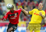 Fussball 1. Bundesliga: Leverkusen - Dortmund, Zweikampf