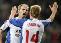 Fussball 1. Bundesliga: Hamburg - Duisburg, Jubel n. 1:0