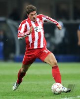 Fussball CHL  Saison 2010/2011: Mario Gomez (FC Bayern Muenchen)