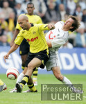 Fussball 1. Bundesliga: Dortmund - Hannover, Zweikampf
