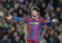 Fussball CHL  Saison 2010/2011:  JUBEL Lionel Messi (Barca)