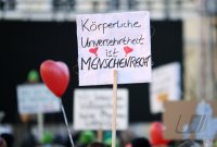 Kundgebung im Tuebinger Anlagenpark: 1200 Menschen demonstrierten gegen die einrichtungsbezogene Impfpflicht