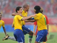 FUSSBALL  Olympia 2008   Vorrunde  Maenner   Brasilien - Belgien