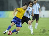 FUSSBALL  Olympia 2008   Halbfinale  Maenner   Argentinien - Brasilien