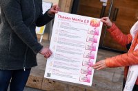 Protestaktion Maria 2.0: Thesenanschlag am Rottenburger Dom