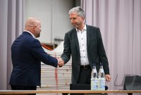 Streitgespraech OB Boris Palmer und AfD Landesvorsitzender Markus Frohnmaier in Tuebingen