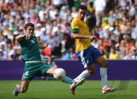 FUSSBALL Olympia 2012 FINALE: Brasilien - Mexiko