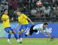 FUSSBALL  Olympia 2008   Halbfinale  Maenner   Argentinien - Brasilien