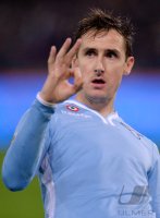 FUSSBALL SERIE A 2013/2014:  JUBEL Miroslav Klose (Lazio Rom)