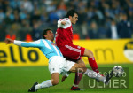 Fussball 1. Bundesliga 198. Muenchner Derby 1860-Bayern, Zweikampf