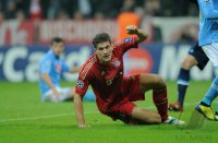 Fussball CHL  Saison 2011/2012:  JUBEL Mario Gomez (FC Bayern Muenchen)