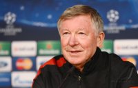 FUSSBALL INTERNATIONAL  CHL ACHTELFINALE 12/13: Trainer Sir Alex Ferguson (Manchester United FC)