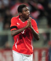 Fussball International  Testspiel:  David Alaba (Oesterreich)  am Ball