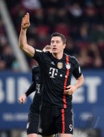 Fussball 1. Bundesliga Saison 14/15: JUBEL Robert Lewandowski (FC Bayern Muenchen)