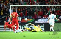 FUSSBALL EURO 2008: Portugal - Tuerkei  Tor zum 1-0