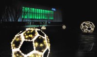 Fussball International  HOME of  FIFA  bei Nacht