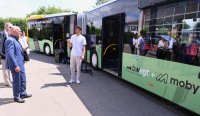 Verkehrsminister Winfried Hermann (Die Gruenen) bei der Firma Moby - mobility for you