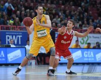 Basketball 1. Bundesliga 14/15 Hauptrunde:  Walter Tigers Tuebingen - FC Bayern Muenchen