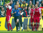 Fussball 1. Bundesliga: Dortmund - Bayern, MERK vor Bayern