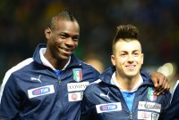 Fussball International:  Mario Balotelli und Stephan El Shaarawy (v. li., Italien)