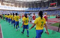 FUSSBALL  Olympia 2008   Viertelfinale Frauen Brasilien - Norwegen