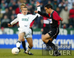 Fussball Bundesliga: Gladbach - Berlin, Zweikampf