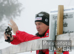 Ski Alpin;  Abfahrt Herren  Wengen Start Max Rauffer (GER) im Hintergrund Eiger, Moench, Jungfrau