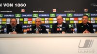 2. Fussball Bundesliga: Aufsichtsrat Dr. Peter Lutz, Vizepraesident Franz Maget mit Praesident Dieter Schneider, Vorsitz im Aufsichtrat Otto Steiner (v. re. TSV 1860 Muenchen)