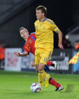 Fussball U21-Europameisterschaft 2011:  Iker Muniain (li, Spanien) gegen Andriy Yarmolenko (re, Ukraine)
