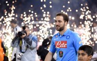 Fussball Supercoppa Italia Finale 2014 in Doha: Gonzalo Higuain (SSC Neapel)