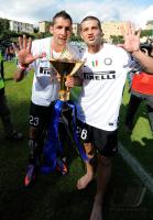 FUSSBALL SERIE A:  Marco Materazzi, Cristian Chivu (v. li., Inter)