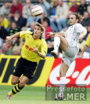 Fussball 1. Bundesliga: Dortmund - Hannover, Zweikampf