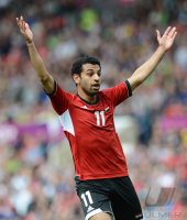 FUSSBALL Olympia 2012 Maenner: JUBEL MOHAMED SALAH (Aegypten)