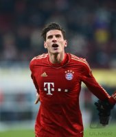 Fussball 1. Bundesliga, Saison 2012/2013:  Jubel  Mario Gomez (FC Bayern Muenchen)
