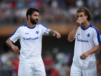Fussball 1. Bundesliga Saison 15/16: Aytac Sulu (SV Darmstadt 98) und Yannick Stark (SV Darmstadt 98)