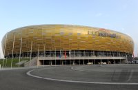 Fussball International EM 2012 : Uebersicht der PGE Arena , EM Stadion von Danzig