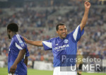 Fussball UI-Cup Halbfinale: Schalke  - Esbjerg fB, Jubel AILTON