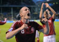 Fussball WM-Qualifikation: JUBEL Kahlenberg  (Daenemark)