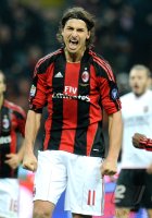 FUSSBALL SERIE A:  JUBEL Zlatan Ibrahimovic (AC Mailand)