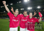 Fussball 2. Bundesliga: Bielefeld - Nuernberg, SCHLUSSJUBEL NUERNBERG