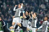 FUSSBALL SERIE A 2015/2016: JUBEL Torwart Gianluigi Buffon (Juventus Turin)