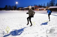 Leichtathletik; Wintertraining im Schnee: Kaderathleten der U18 / U20 der LAV Tuebingen