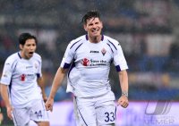 FUSSBALL Coppa Italia Viertelfinale 14/15: JUBEL Mario Gomez (AC Florenz)