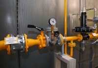 Schmuckbild Energiekrise: Gasleitung, Gasdruckanzeige, THERMISCHE ARMATURENSICHERUNG