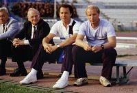 Fussball UdSSR - Deutschland: Beckenbauer, Vogts