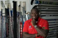 Eishockey; Goalie Fred Brathwaite (Adler Mannheim)